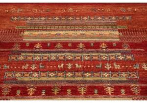 Tappeto Gabbeh Nova Geometrico Rosso Mattone Beige 125x183 Cm