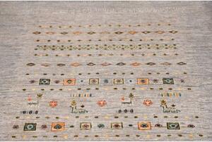 Tappeto Gabbeh Nova Figurativo Grigio Beige 125x176 Cm