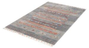 Tappeto Gabbeh Nova Geometrico Blu Rosso 103x147 Cm