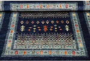 Tappeto Gabbeh Nova Geometrico Blu Notte Azzurro 102x150 Cm