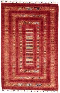 Tappeto Gabbeh Nova Geometrico Rosso Mattone Arrugginito 99x148 Cm