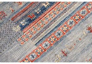Tappeto Gabbeh Nova Geometrico Azzurro Blu 103x158 Cm
