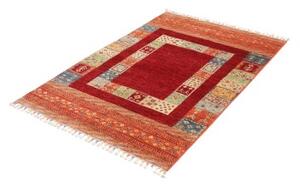 Tappeto Gabbeh Nova Geometrico Rosso Multicolore 101x153 Cm