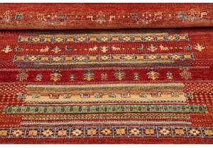 Tappeto Gabbeh Nova Geometrico Rosso Mattone Beige 99x150 Cm