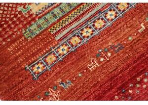 Tappeto Gabbeh Nova Geometrico Rosso Mattone Beige 99x150 Cm