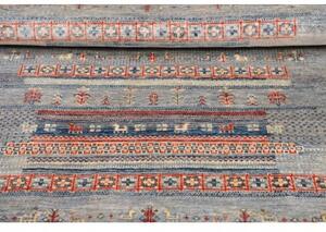 Tappeto Gabbeh Nova Geometrico Azzurro Blu 103x158 Cm