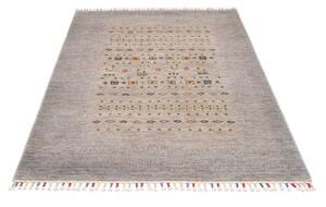 Tappeto Gabbeh Nova Figurativo Grigio Beige 124x178 Cm