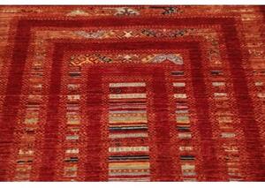 Tappeto Gabbeh Nova Geometrico Rosso Mattone Arrugginito 99x148 Cm