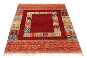 Tappeto Gabbeh Nova Geometrico Rosso Multicolore 101x153 Cm