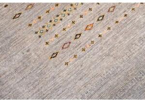 Tappeto Gabbeh Nova Figurativo Grigio Beige 124x178 Cm