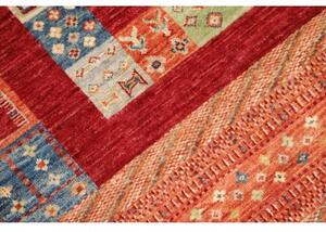 Tappeto Gabbeh Nova Geometrico Rosso Multicolore 101x153 Cm