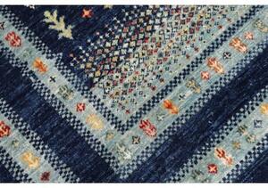 Tappeto Gabbeh Nova Geometrico Blu Notte Azzurro 102x150 Cm