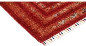 Tappeto Gabbeh Nova Geometrico Rosso Mattone Arrugginito 99x148 Cm