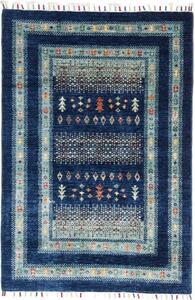 Tappeto Gabbeh Nova Geometrico Blu Notte Azzurro 102x150 Cm