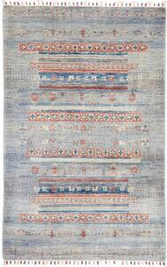 Tappeto Gabbeh Nova Geometrico Azzurro Rosso 103x152 Cm
