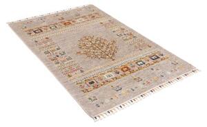 Tappeto Gabbeh Nova Figurativo Beige Blu 103x149 Cm