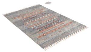Tappeto Gabbeh Nova Geometrico Blu Rosso 103x147 Cm