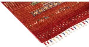 Tappeto Gabbeh Nova Geometrico Rosso Mattone Beige 99x150 Cm