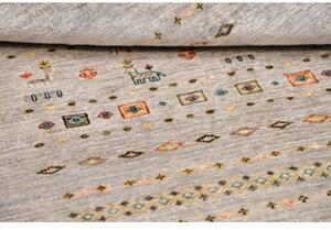 Tappeto Gabbeh Nova Figurativo Grigio Beige 124x178 Cm