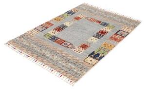 Tappeto Gabbeh Nova Geometrico Azzurro Multicolore 103x145 Cm