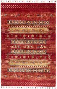 Tappeto Gabbeh Nova Geometrico Rosso Giallo Ocra 83x115 Cm