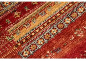 Tappeto Gabbeh Nova Geometrico Rosso Giallo Ocra 83x115 Cm