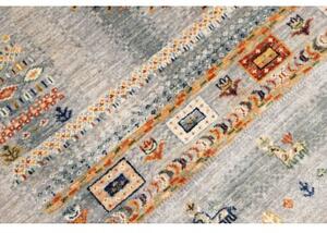 Tappeto Gabbeh Nova Geometrico Azzurro Beige 104x143 Cm