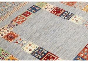 Tappeto Gabbeh Nova Geometrico Azzurro Multicolore 103x145 Cm