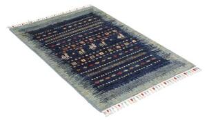 Tappeto Gabbeh Nova Figurativo Blu Multicolore 78x121 Cm