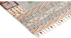 Tappeto Gabbeh Nova Geometrico Azzurro Multicolore 103x145 Cm