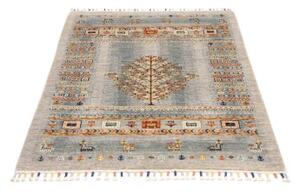 Tappeto Gabbeh Nova Geometrico Azzurro Beige 104x143 Cm