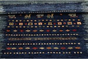 Tappeto Gabbeh Nova Figurativo Blu Multicolore 78x121 Cm