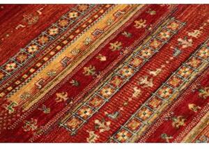 Tappeto Gabbeh Nova Geometrico Rosso Giallo Ocra 83x115 Cm
