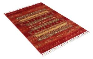 Tappeto Gabbeh Nova Geometrico Rosso Giallo Ocra 83x115 Cm
