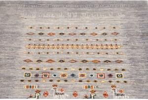 Tappeto Gabbeh Nova Figurativo Grigio Beige 80x126 Cm