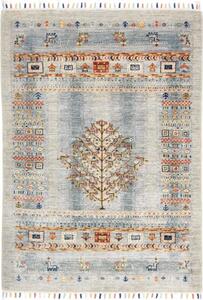 Tappeto Gabbeh Nova Geometrico Azzurro Beige 104x143 Cm