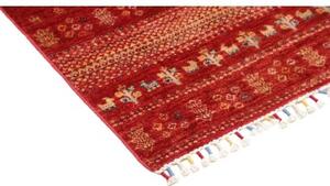 Tappeto Gabbeh Nova Stilizzato Rosso Beige 83x128 Cm
