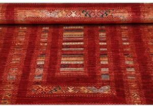 Tappeto Gabbeh Nova Geometrico Rosso Mattone Arrugginito 99x148 Cm