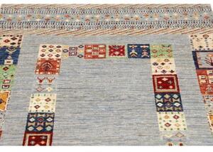 Tappeto Gabbeh Nova Geometrico Azzurro Multicolore 103x145 Cm