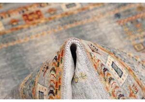Tappeto Gabbeh Nova Geometrico Azzurro Beige 104x143 Cm