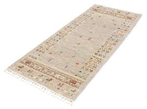Tappeto Gabbeh Nova Figurativo Grigio Tortora Multicolore 82x193 Cm