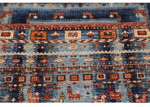 Tappeto Gabbeh Nova Figurativo Blu Azzurro 81x125 Cm