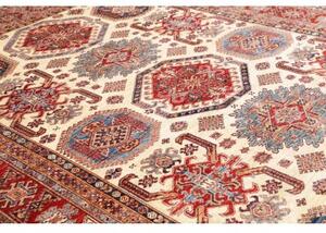 Tappeto Kazak Fine Geometrico Avorio Rosso 268x363 Cm