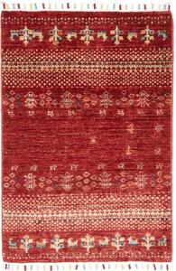 Tappeto Gabbeh Nova Figurativo Rosso Avorio 60x90 Cm