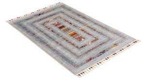 Tappeto Gabbeh Nova Geometrico Azzurro Grigio 80x118 Cm