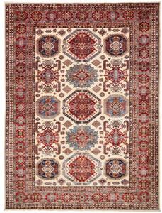 Tappeto Kazak Fine Geometrico Avorio Rosso 268x363 Cm