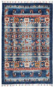 Tappeto Gabbeh Nova Figurativo Blu Azzurro 81x125 Cm