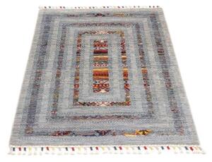 Tappeto Gabbeh Nova Geometrico Azzurro Grigio 80x118 Cm