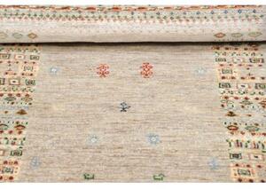 Tappeto Gabbeh Nova Figurativo Grigio Tortora Multicolore 82x193 Cm