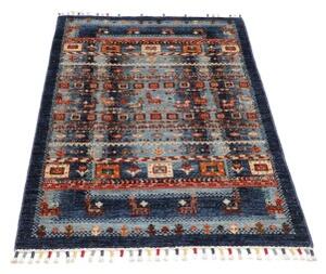 Tappeto Gabbeh Nova Figurativo Blu Azzurro 81x125 Cm